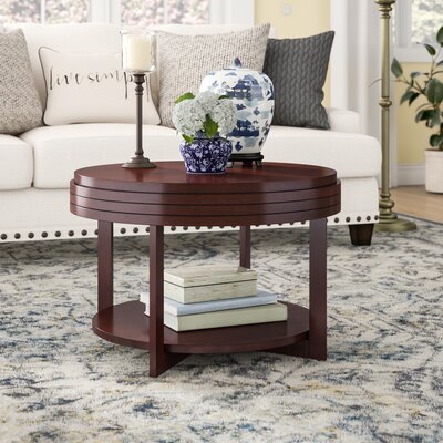 Charlton Home® Favorite Finds Solid Wood Round Apartment Coffee Table ...
