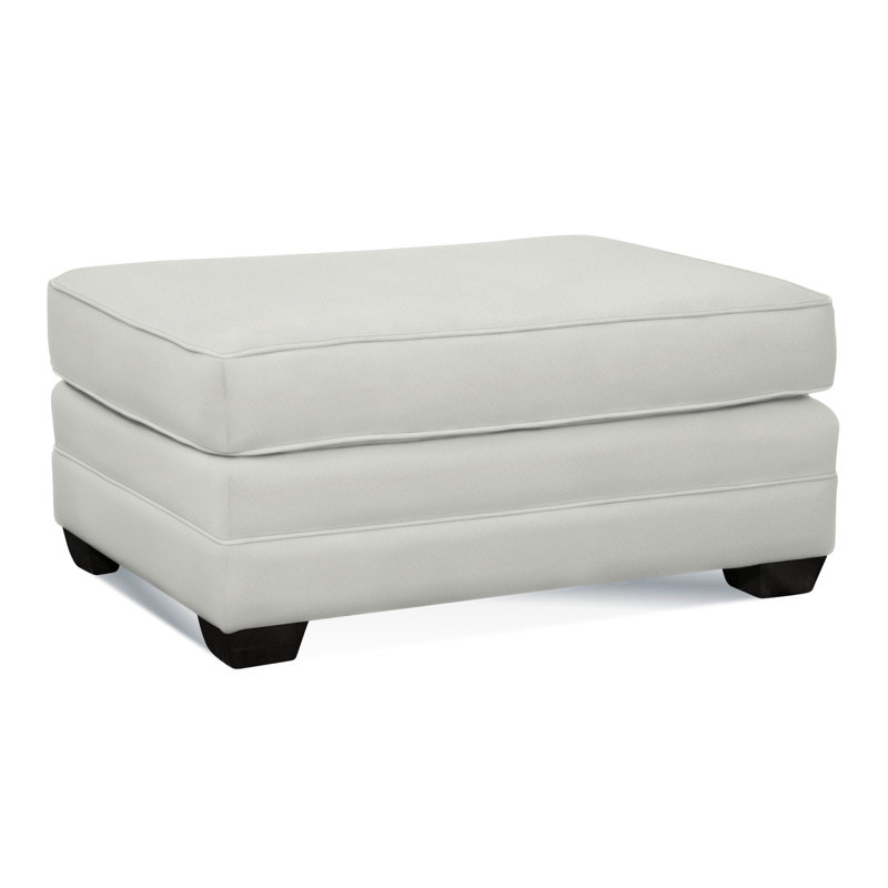 Bedford Ottoman, Blue Buffalo Check; 0120-61, Antique Black 