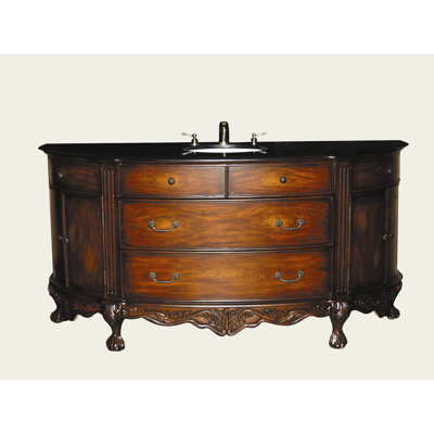 72'' Single Bathroom Vanity with Stone Top