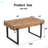 5-Piece Dining Table Set For 59" Kitchen Table Set With 4 Square Stools