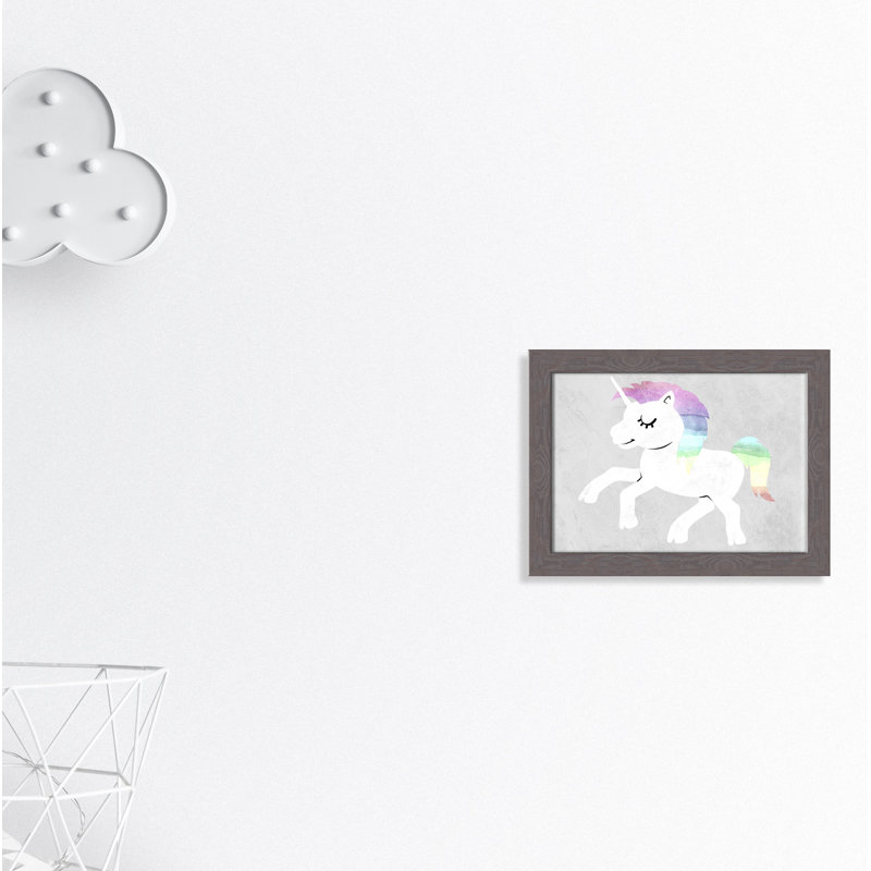 Créatures magiques 1, impression sur papier, H 10 po x l 14 po x P 0,63 po, Encadrement fil du bois gris