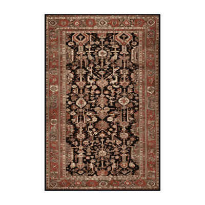 Machine Washable Persian Brown Area Rug