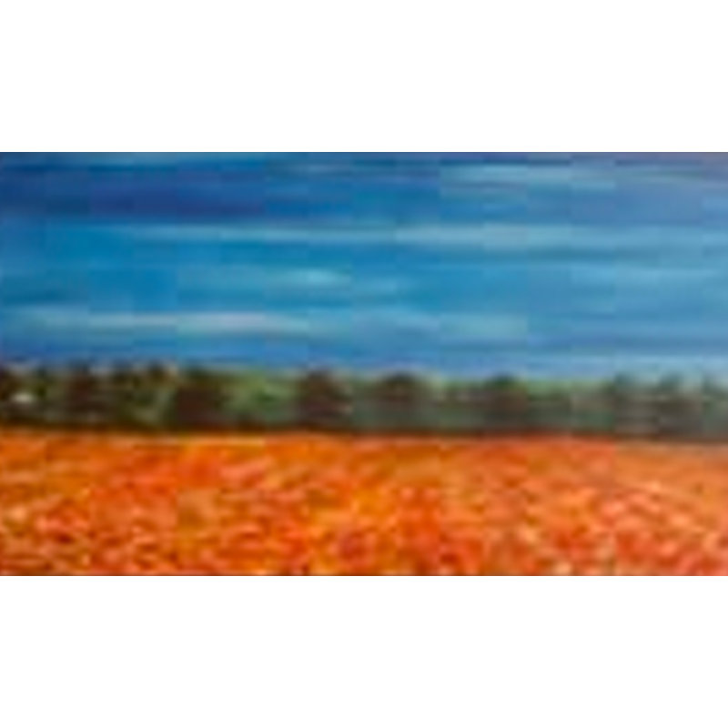 «Red Fields», peinture sur toile tendue
