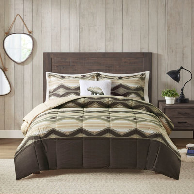 Lit double / grand avec coussin décoratif - Motif texturé de type flanelle, lavable en machine pour plus de commodité et de durabilité Édredon en duvet synthétique