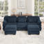 Canapé d'angle modulaire surdimensionné en forme de U Cloud Couch, canapé 3 places avec 2 poufs, coussins d'assise épais et confortables, tissu en velours côtelé respirant, idéal pour une chambre ou un appartement.-704267984-704267997
