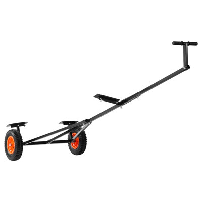 Boat Trailer Dolly, 420lbs Load Capacity, Carbon Steel Trailer Mover with Adjustable Length, 15.7 in Pneumatic Tires and Nonslip Support Bracket, for Moving Kayak Motorboat Fishing Boat
