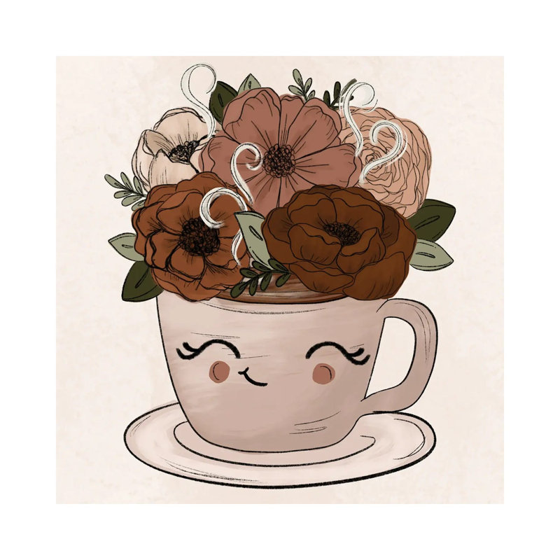 Little Coffee/Tea Cup by Katie Bryant - Wrapped Canvas Gallery-Wrapped Canvas Giclée, 30.48 cm H x 30.48 cm W