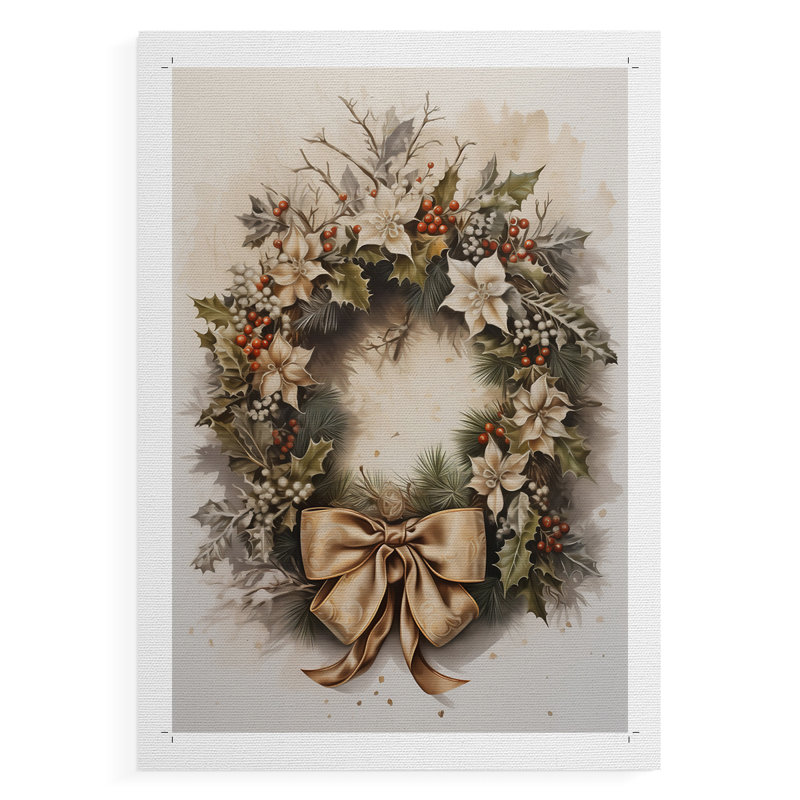 Art de Noël des Fêtes de Noël - Impression sur toile seulement - non encadrée, H 12 po x l 8 po
