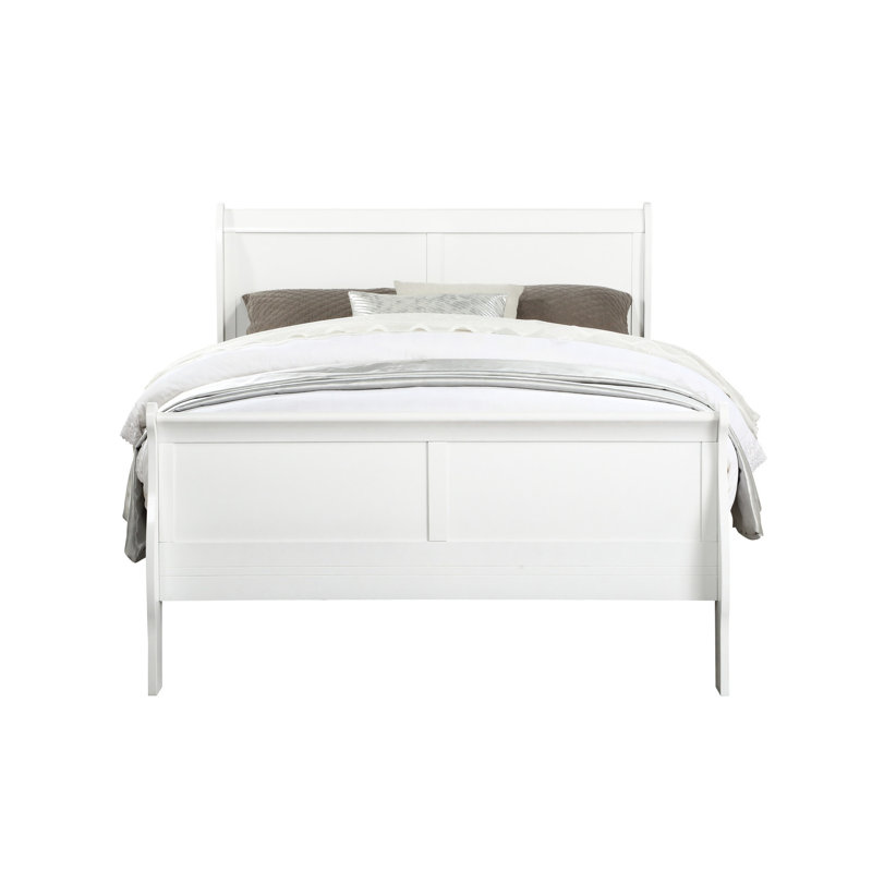 Lit simple blanc gracieux - comprend un tiroir pratique et une construction en bois dans un compartiment de rangement pratique et brillant