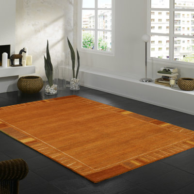 Handwoven Wool Copper Rug