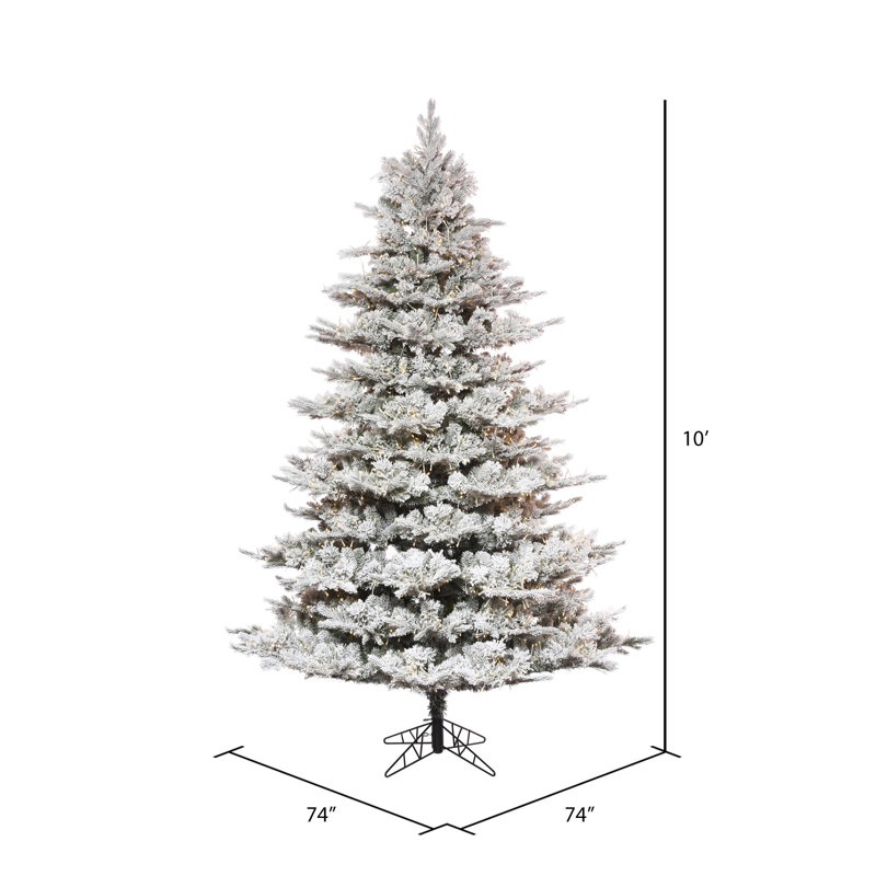 Kiana Lighted Artificial Pine Christmas Tree, 7.5' H x 60" W