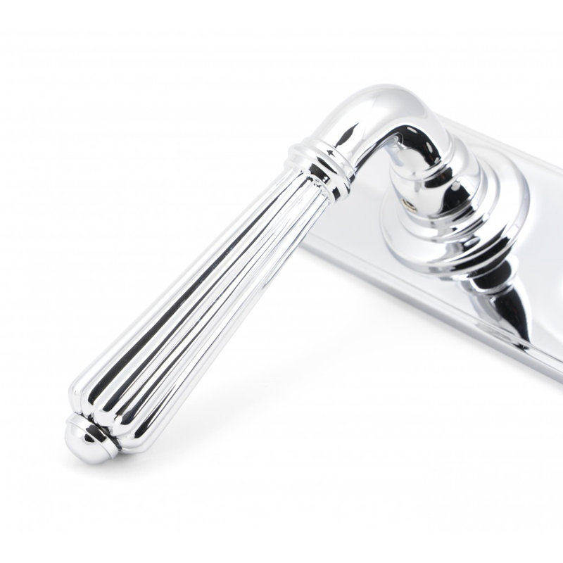 Hinton Bathroom Door Handle Kit, Polished Chrome