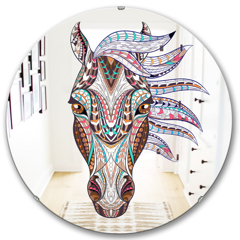 Miroir mural coloré, H 23,6 po x l 23,6 po
