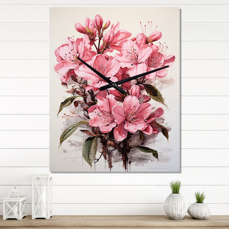 Horloge murale Irey - Rhododendron, Grand