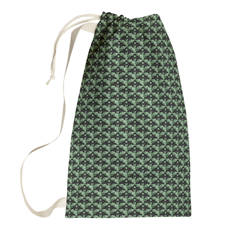 Leffel Fabric Laundry Bag with Handles, Small ( 64" H x 20" W x 1.5" D), Green