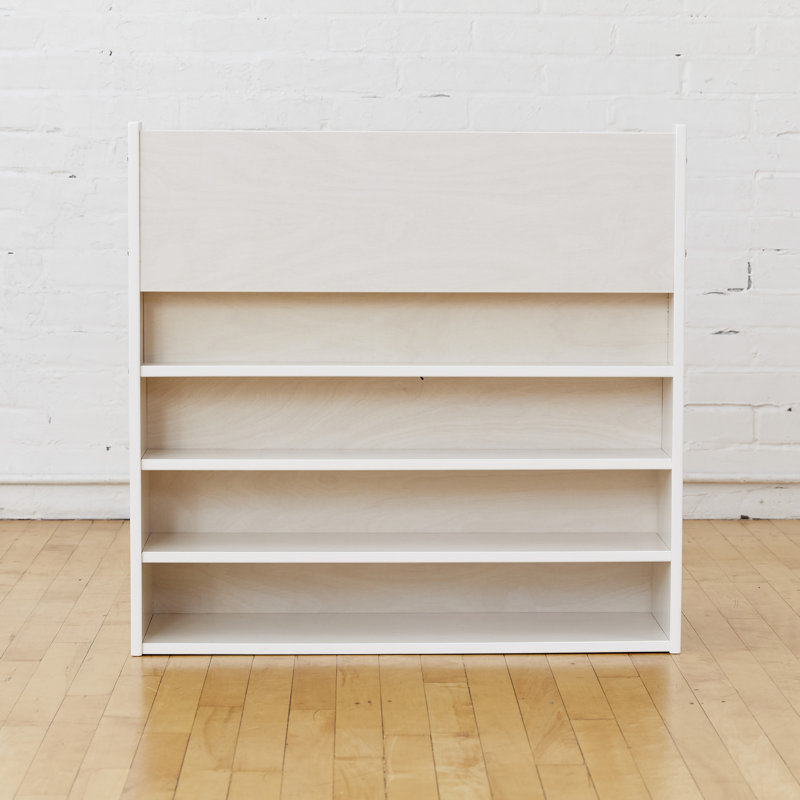 White Birch Wood Kids' Freestanding Book Display with Storage