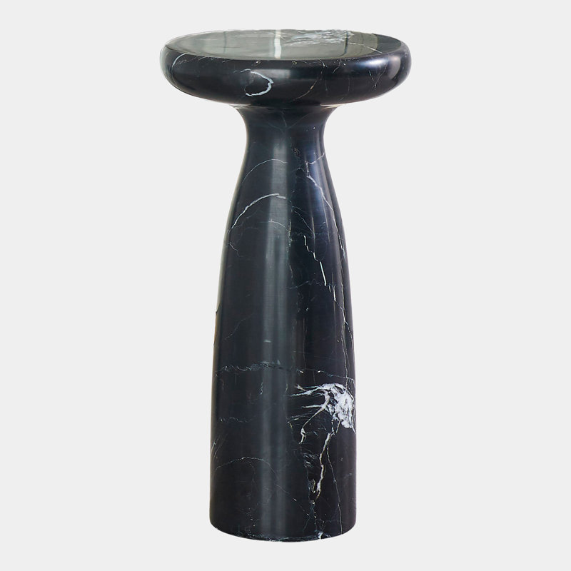 Marble Tower Table-Lg, Black