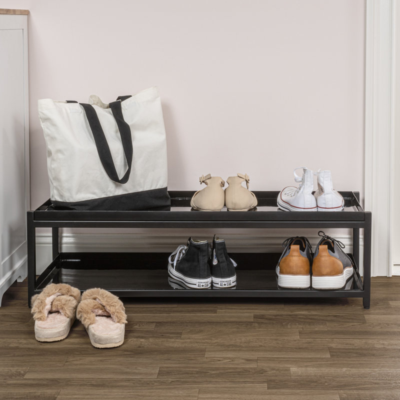 6 Pair Shoe Rack, Black