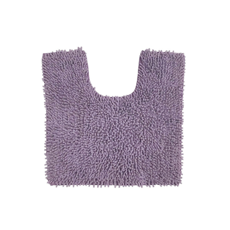 Heacock U-shaped 100% Cotton Non-Slip Contour Mat, Purple