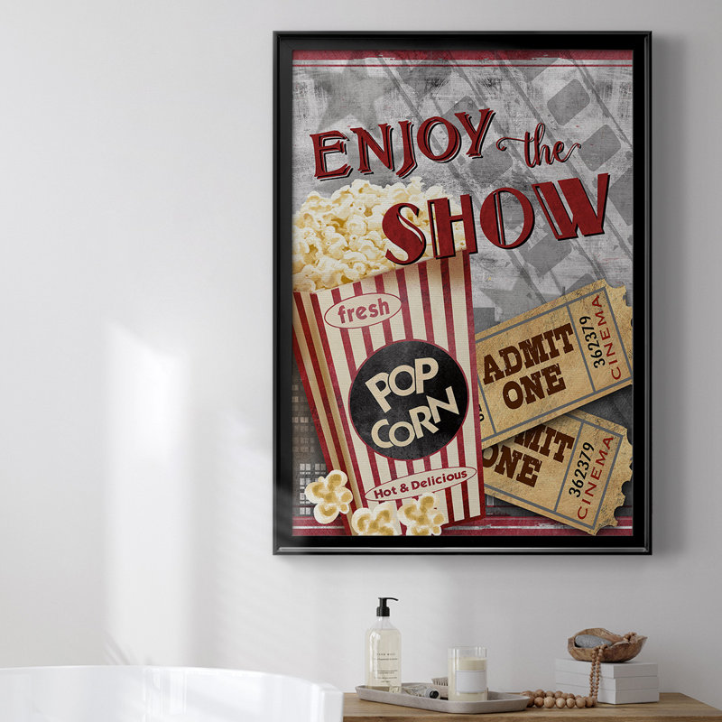 " Movie Night I ", 42.5" H x 30.5" W x 1" D, Black