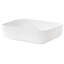 Lavabo de salle de bain vasque rectangulaire en céramique blanche 20 X 15 pouces