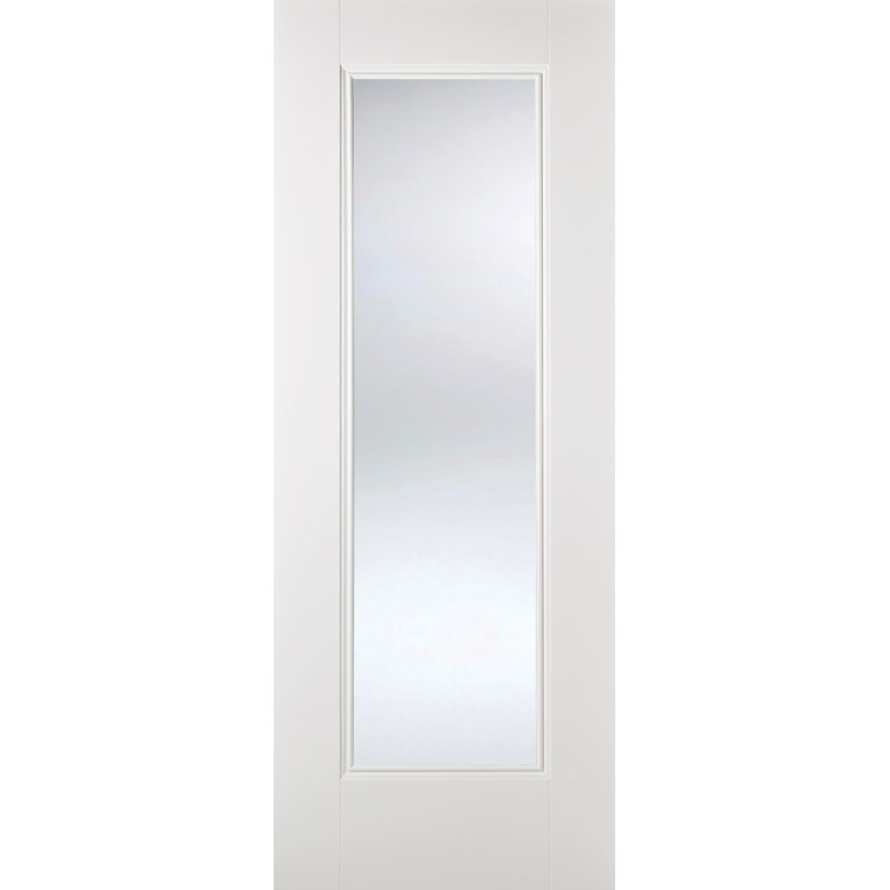 Eindhoven Glazed Primed White Internal Door, 198.1cm H x 68.6cm W x 3.5cm D