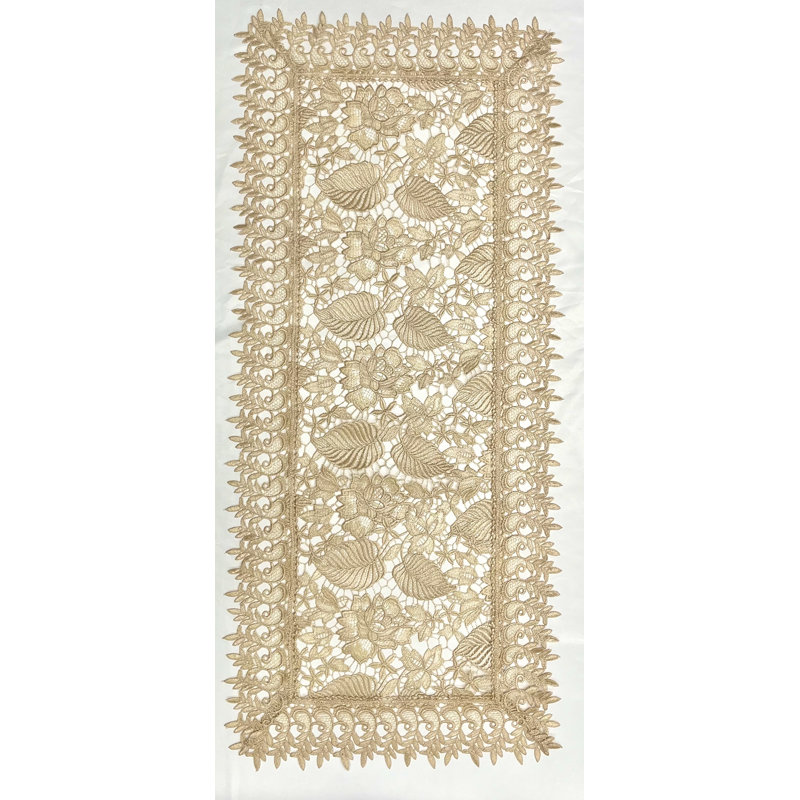 Chemin de table Novelty, Or, 35 po x 16 po