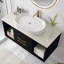 Meuble-lavabo mural moderne 40 po avec meuble-lavabo flottant en céramique massif