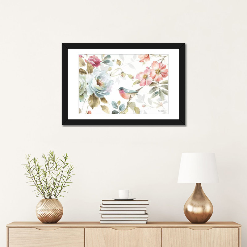 «Beautiful Romance IV» par Lisa Audit - impression sur toile tendue, H 18 po x l 26 po x p 1,5 po, Toile avec cadre noir