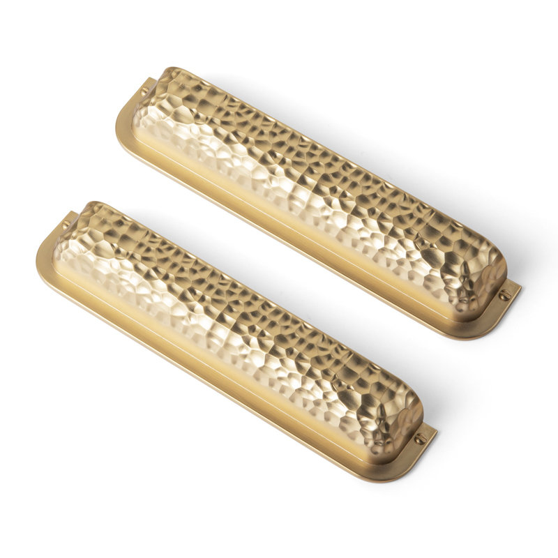 Textured Hammered Cabinet Pulls, Bronze champagne, 7 9/16"