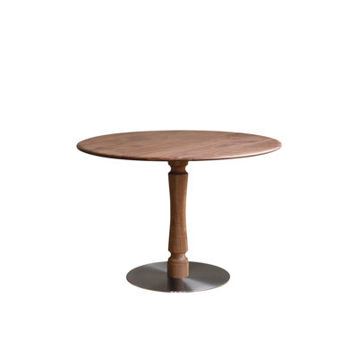 Table de salle à manger ronde en bois massif de tienee