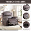 Fauteuil inclinable manuel en cuir végétalien moderne large de 37 po avec porte-gobelet Westwick-161657609