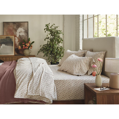 Organic Print Percale Sheet Set