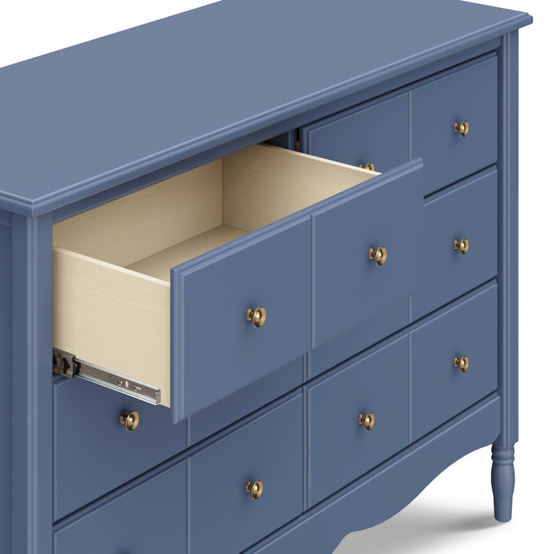 Liberty 6 Drawer 48" W Double Dresser, Cove Blue