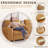 Modern Oversize 119" L-shaped Symmetry Genuine Leather Sofa With Solid Legs、 Storage End Tableand And Removable Square Armrests