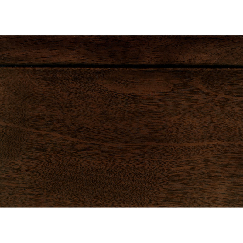 Lit double traditionnel en cerisier foncé avec structure en bois de style classique