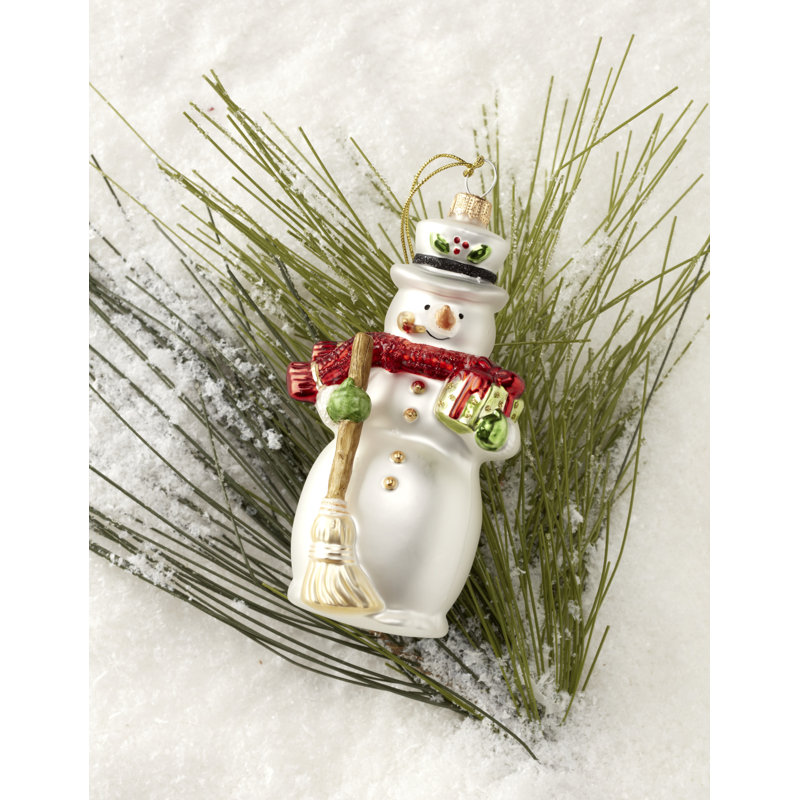 2025 Blown Glass Snowman Ornament