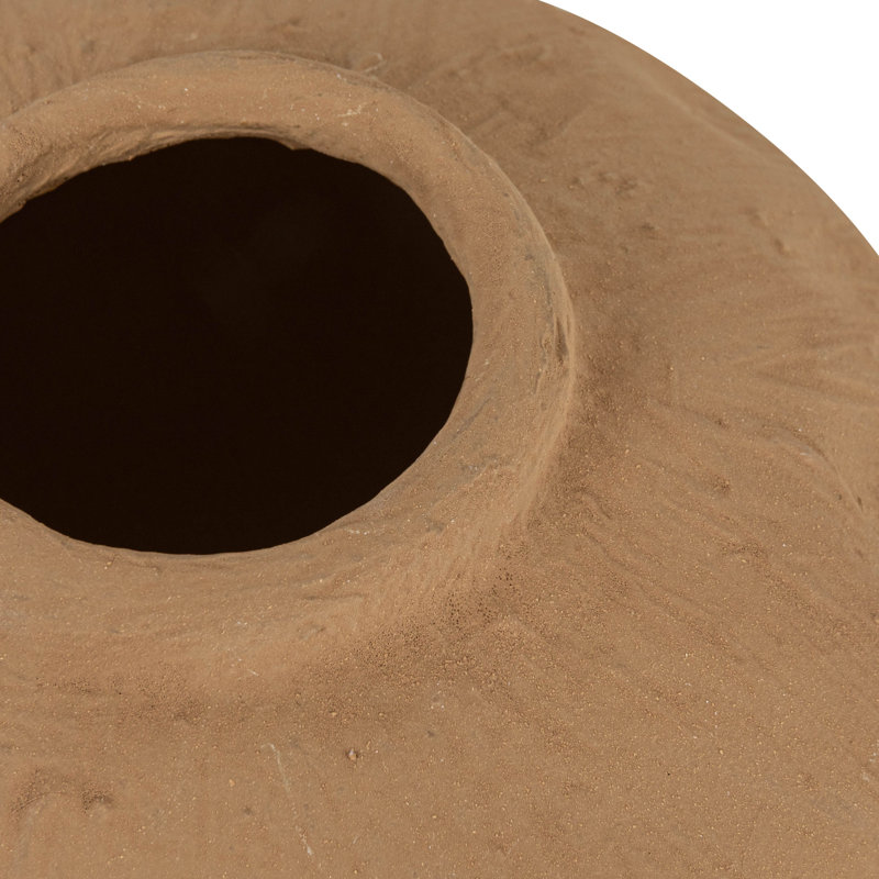 Vase rond en terre cuite Idalou, Taupe