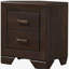 Table de chevet rectangulaire 2 tiroirs Copper
