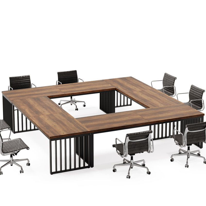 Table de conférence 78,74 pouces, Brun