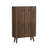 Medieval-Style Modern Shoe Cabinet, Upright Shoe Storage Unit With Vertical Grooved Finish, 23.6-Inch Walnut-Colored Shoe Cabinet, Suitable For Hallways, Passageways And Entrances.