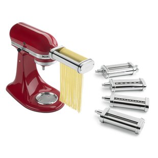 3Pcs for Pasta Attachment by HOZODO, Pasta Attachment for KitchenAid Mixer,  Includes Pasta Sheet Roller, Spaghetti Fettuccine Cutter 