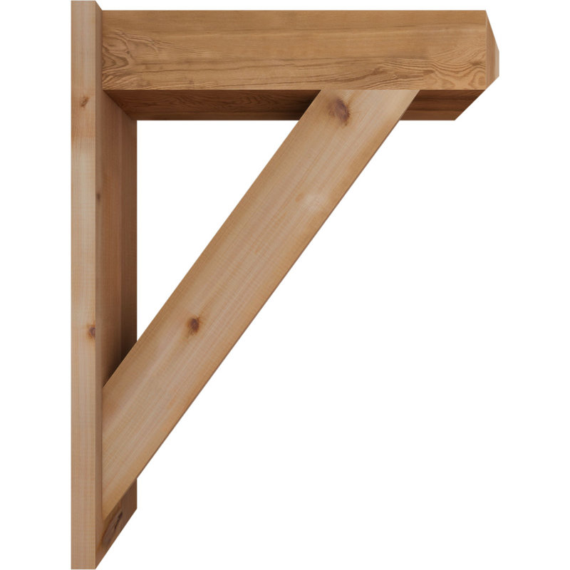 Artisan traditionnel en bois rustique, Cèdre rouge occidental l 7 1/2 po (lisse), P 30 po x H 38 po