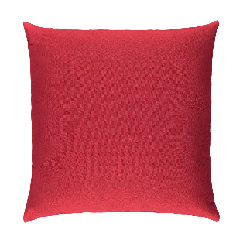 Housse de coussin carré S&G Slubb, Rouge, 18" x 18"