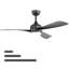 Ventilateur de plafond noir 52 pouces avec 3 pales en ABS-121082893-121082894