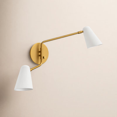 Macie 2-Light Dimmable Swing Arm Sconce