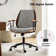Oswina  37.75"H Modern Tilting Solid Wood Office Chair with Bent Wood