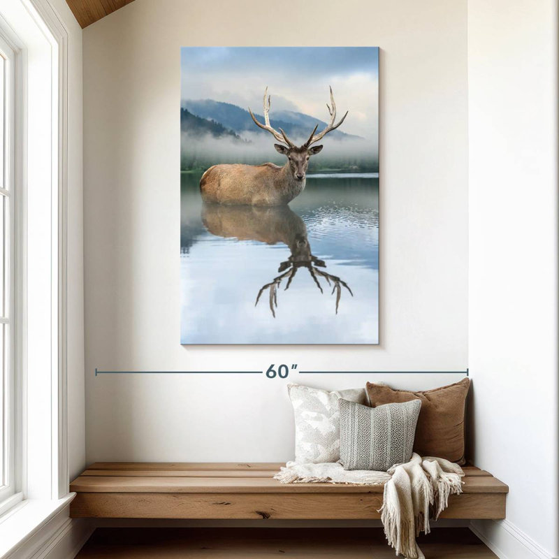 Deer Reflection, 48" H x 32" W