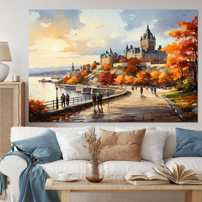 «Québec City Touristic City II», reproduction d'art sur toile Québec