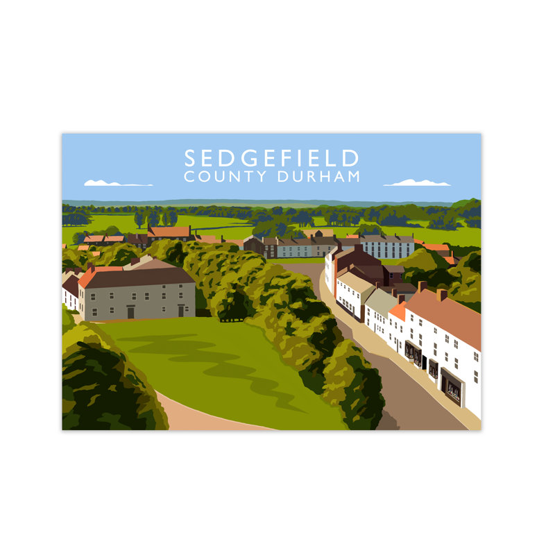 Sedgefield County Durham by Richard O'Neill - Print, 59.4cm H x 84.1cm W x 3cm D, Unframed